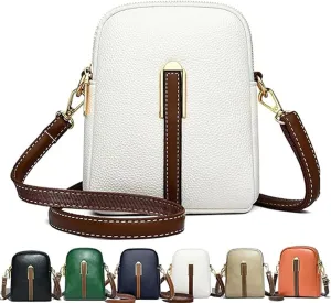 New Lychee Grain Leather Phone Bag,Cell Phone Purse Crossbody, Mini Stylish Lychee Pattern Shoulder Bag