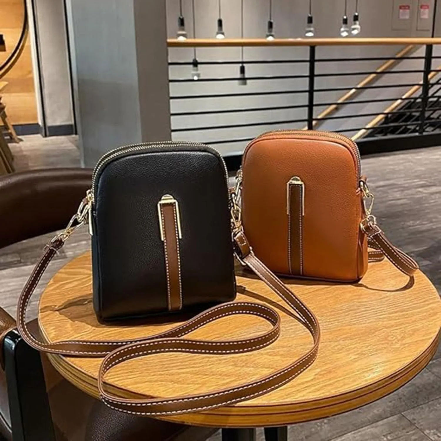 New Lychee Grain Leather Phone Bag,Cell Phone Purse Crossbody, Mini Stylish Lychee Pattern Shoulder Bag