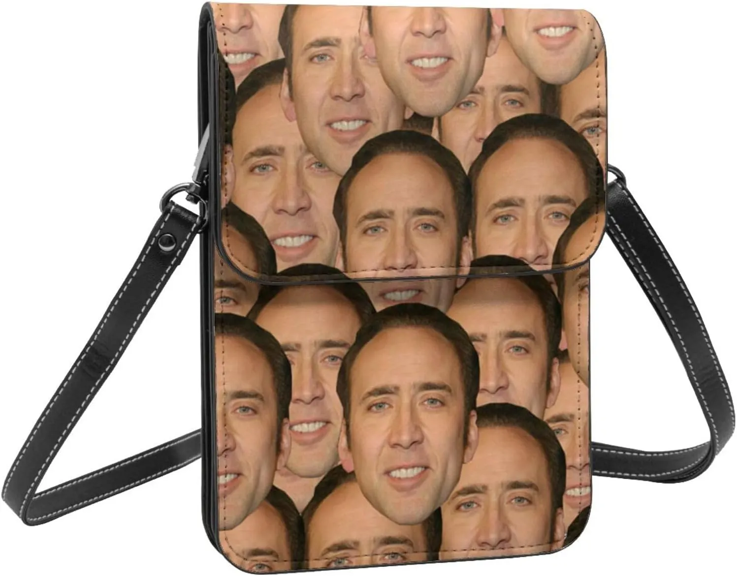 Nic-olas Cage Cell Phone Purse Crossbody Bag for Outdoor Travel Sports Camping Hiking Shoulder Bags