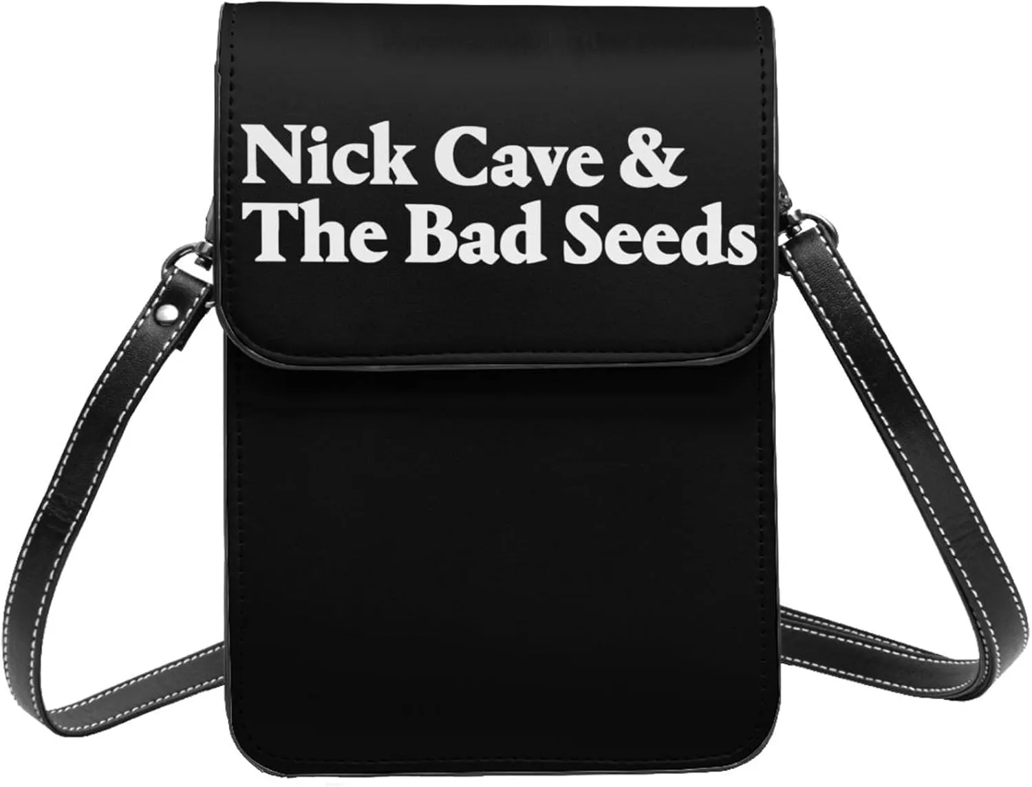 Nick Rock Cave and The Bad Music Seeds Small Cell Phone Purse Women's PU leather Crossbody Bag Fashion Shoulder Bags Wallet For Adults Stocking Stuffers Purses