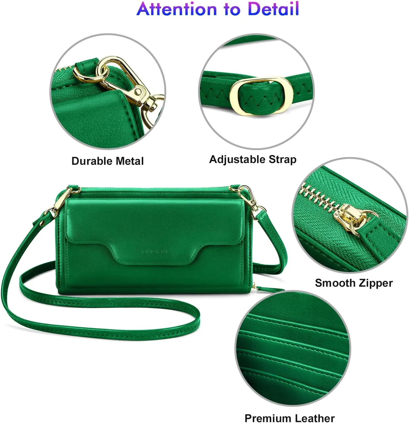 nuoku Crossbody Bags, Wristlet Wallets, Small Clutch Purses - Cell Phone & RFID Wallet for Women