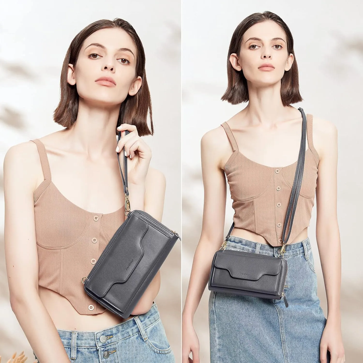 nuoku Crossbody Bags, Wristlet Wallets, Small Clutch Purses - Cell Phone & RFID Wallet for Women