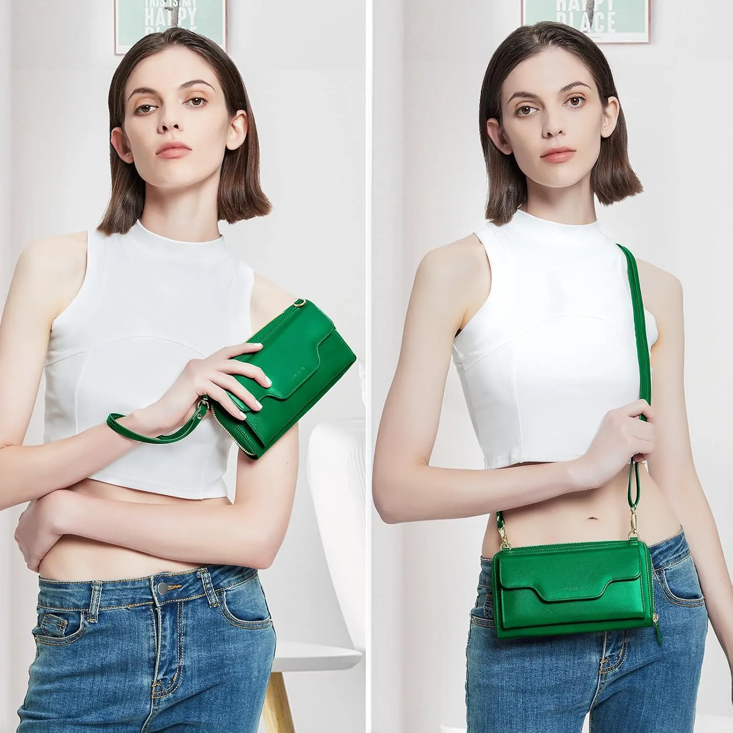 nuoku Crossbody Bags, Wristlet Wallets, Small Clutch Purses - Cell Phone & RFID Wallet for Women