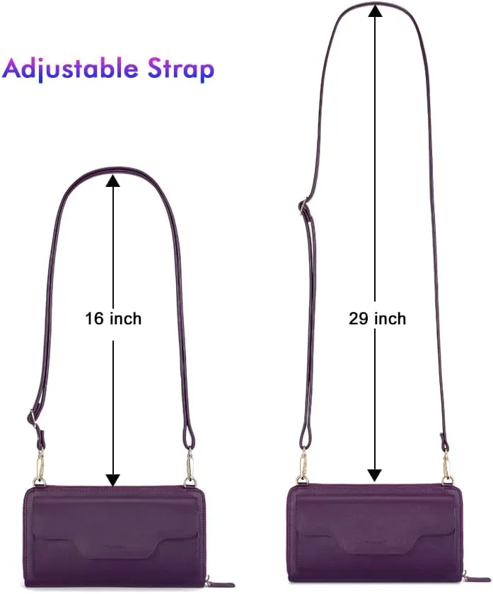nuoku Crossbody Bags, Wristlet Wallets, Small Clutch Purses - Cell Phone & RFID Wallet for Women