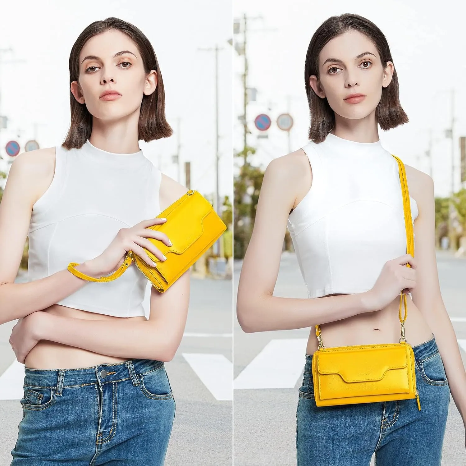 nuoku Crossbody Bags, Wristlet Wallets, Small Clutch Purses - Cell Phone & RFID Wallet for Women