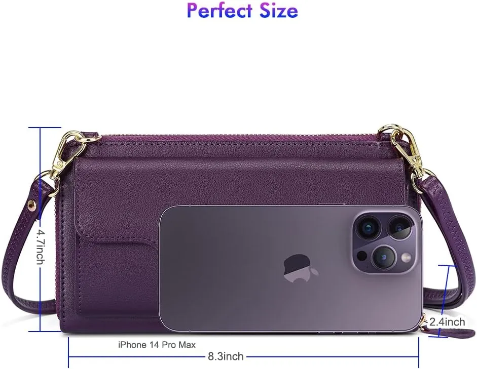 nuoku Crossbody Bags, Wristlet Wallets, Small Clutch Purses - Cell Phone & RFID Wallet for Women