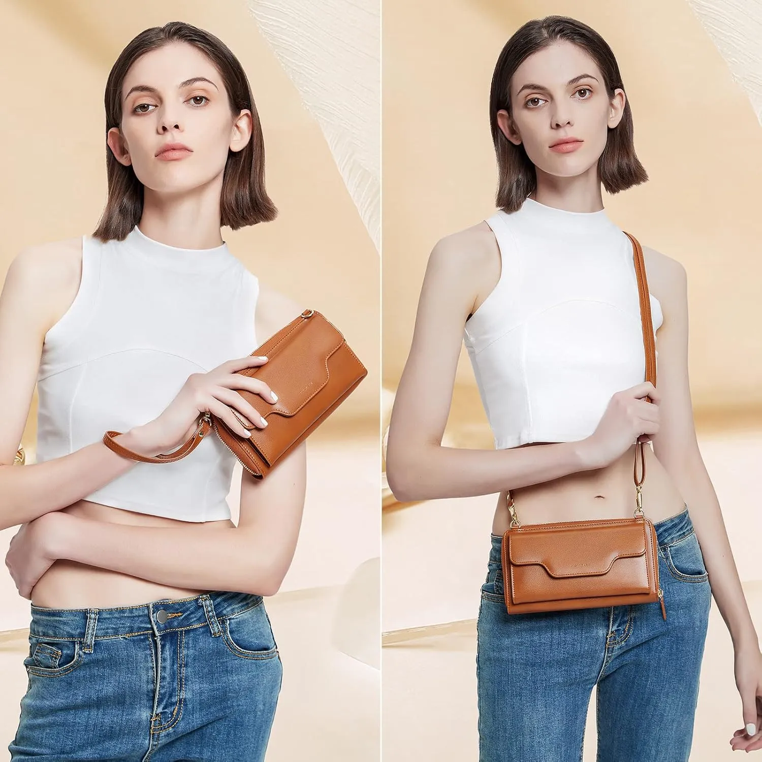 nuoku Crossbody Bags, Wristlet Wallets, Small Clutch Purses - Cell Phone & RFID Wallet for Women