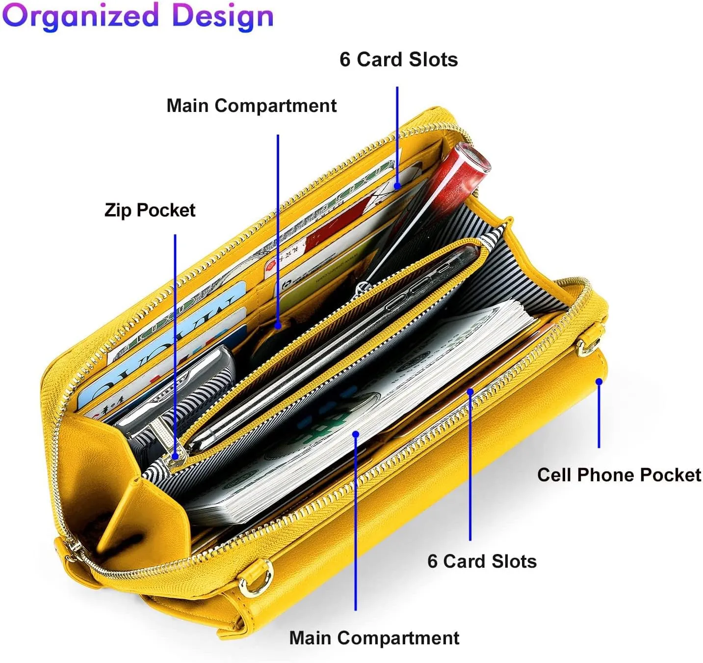 nuoku Crossbody Bags, Wristlet Wallets, Small Clutch Purses - Cell Phone & RFID Wallet for Women