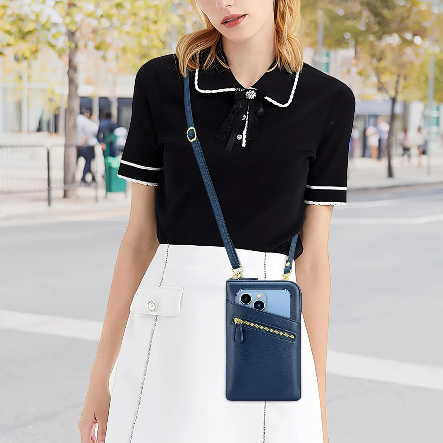 nuoku Small Crossbody Bags for Women Designer Cell Phone Bag Wallet Purses Adjustable Strap