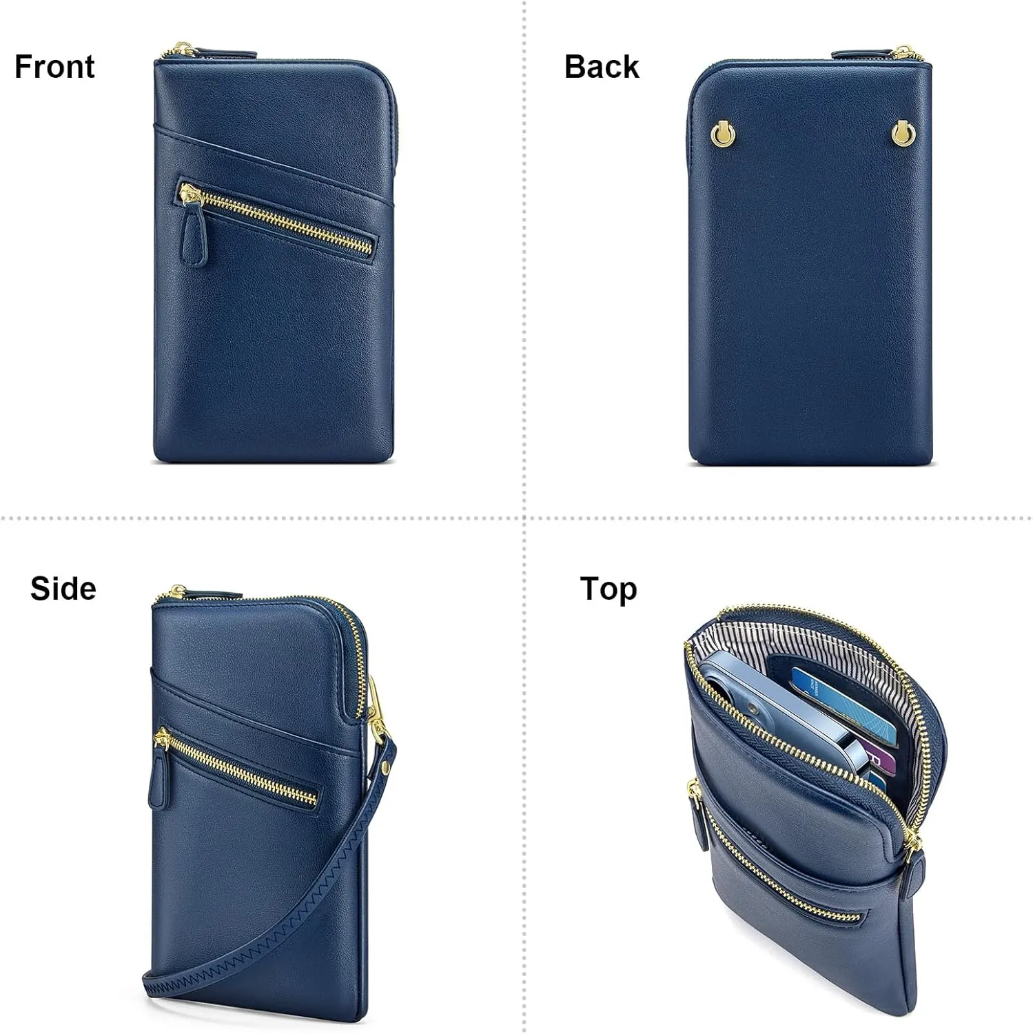 nuoku Small Crossbody Bags for Women Designer Cell Phone Bag Wallet Purses Adjustable Strap