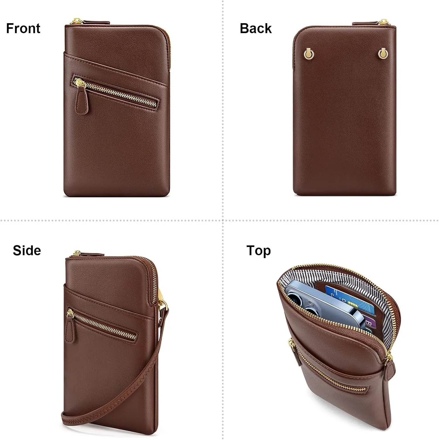 nuoku Small Crossbody Bags for Women Designer Cell Phone Bag Wallet Purses Adjustable Strap