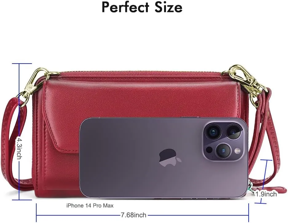nuoku Wallets for Women Credit Card Slots with RFID Blocking Large Capacity Wristlet