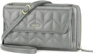 nuoku Womens RFID Wallet Purse Wristlet Crossbody Clutch with Zip Around 2 Strap