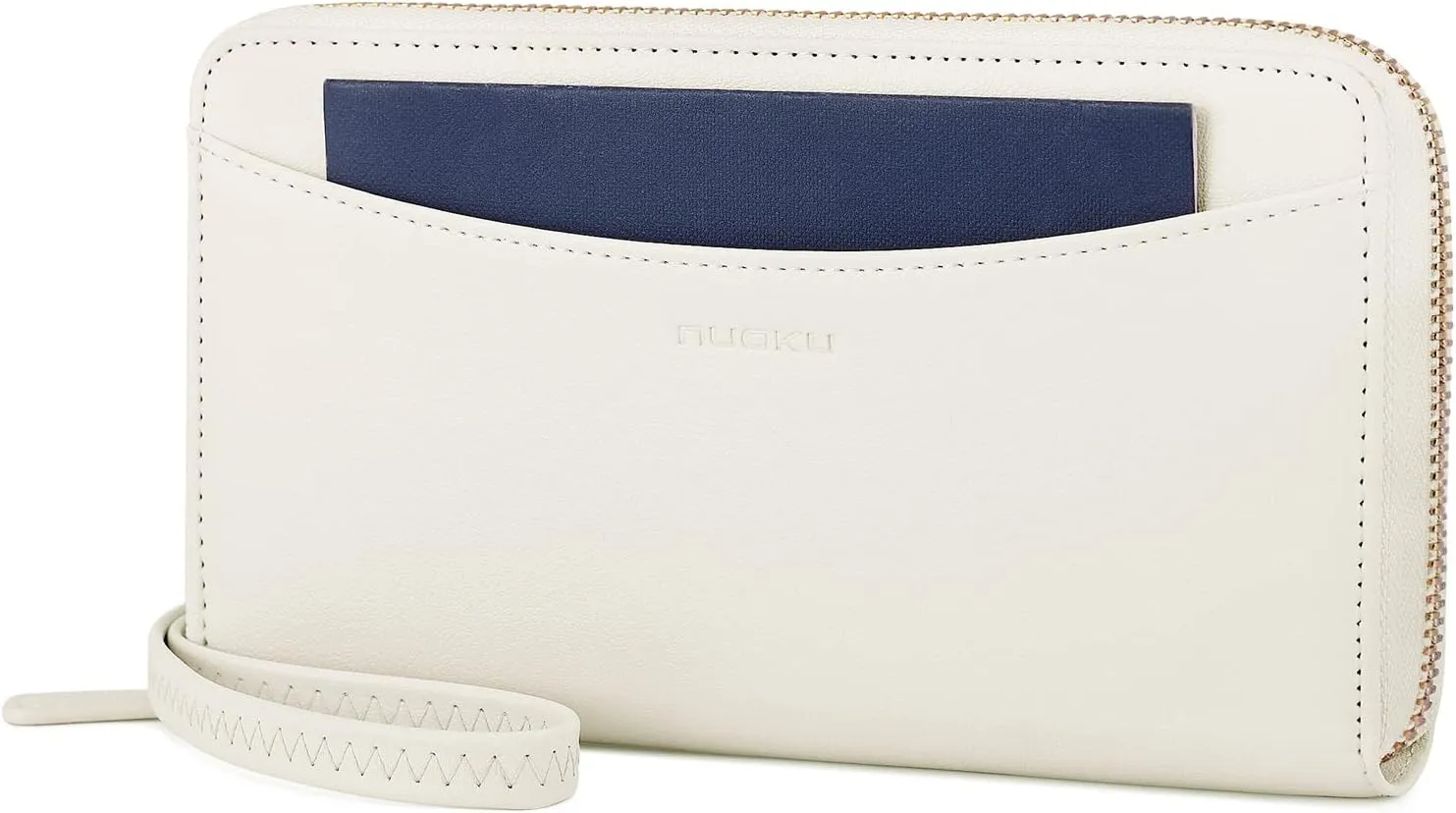 nuoku Womens RFID Wallet Purse Wristlet Crossbody Clutch with Zip Around 2 Strap