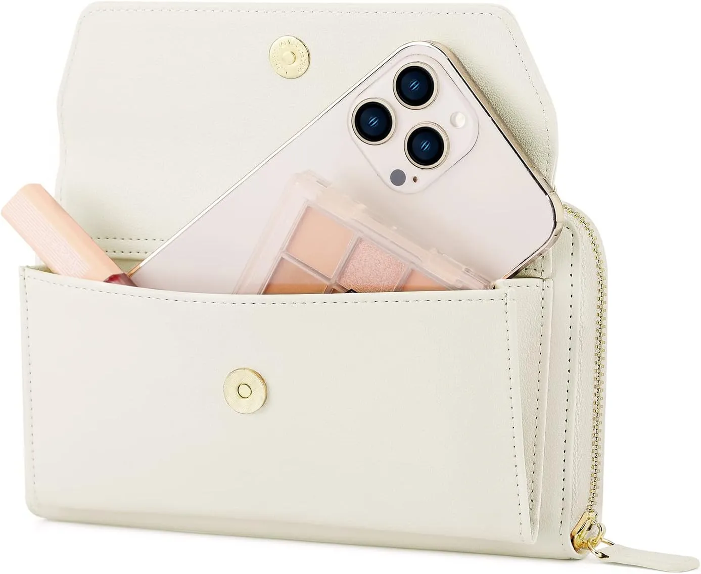 nuoku Womens RFID Wallet Purse Wristlet Crossbody Clutch with Zip Around 2 Strap