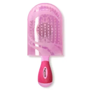 NuWay 4HAIR® U.S. Patented Detangler Hair Brush for Men & Women - Baby Pink | Hair Comb for Scalp Care - Fast Dry Venting Scheme - TravelC Detangling Brush for All Hair Type