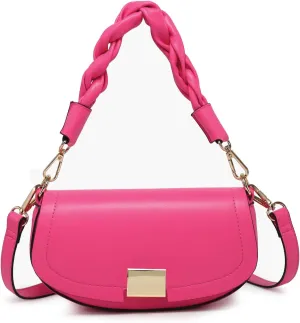 Nylah Crossbody Bag for Women Vegan Leather Satchel Shoulder Purse Ladies Hobo Handbag with 2 Straps