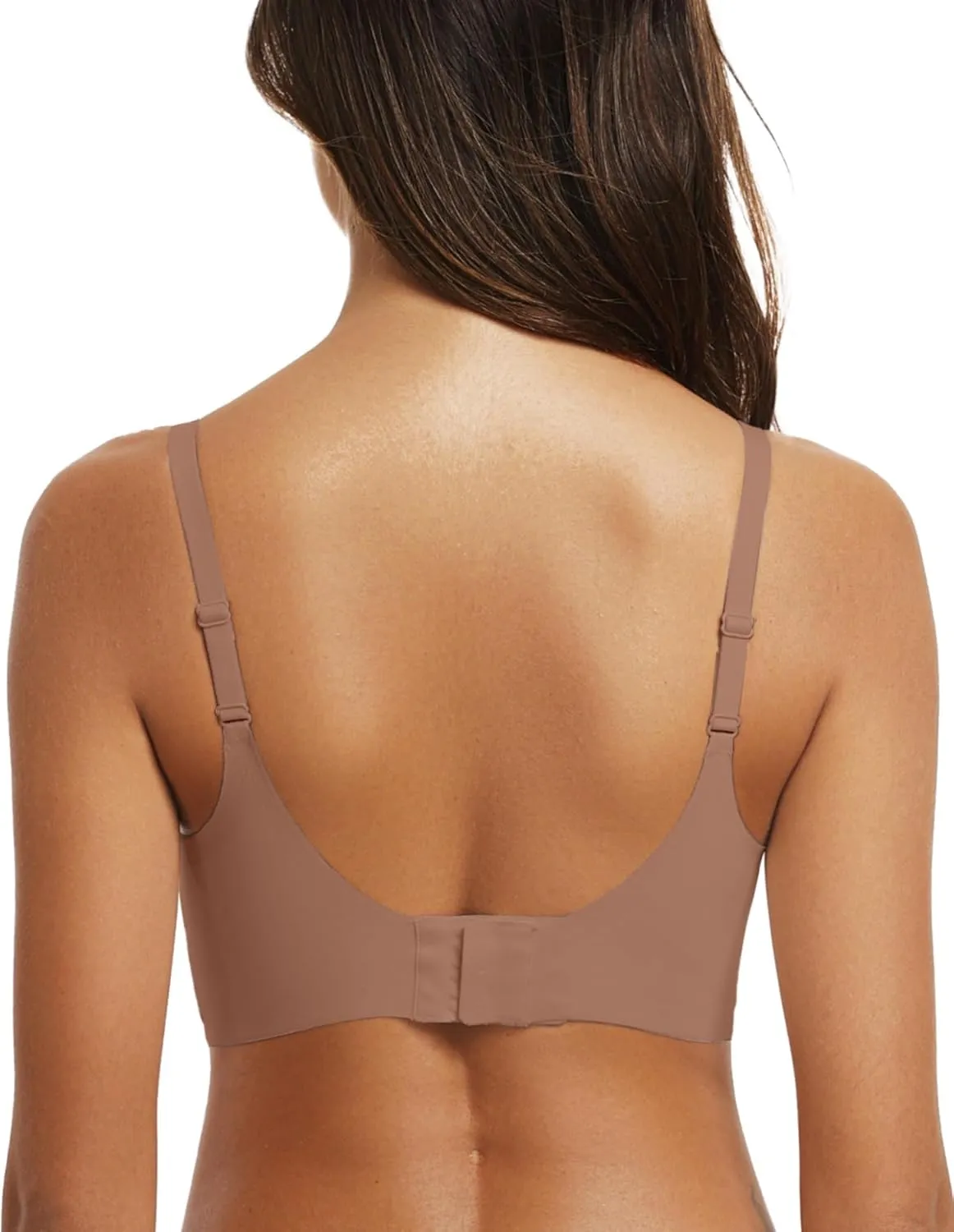 OEAK Womens Push Up Everyday Bras Comfortable Wireless Bralettes V Neck Seamless Bra Smooth Brassiere Wire Free Basic Bras