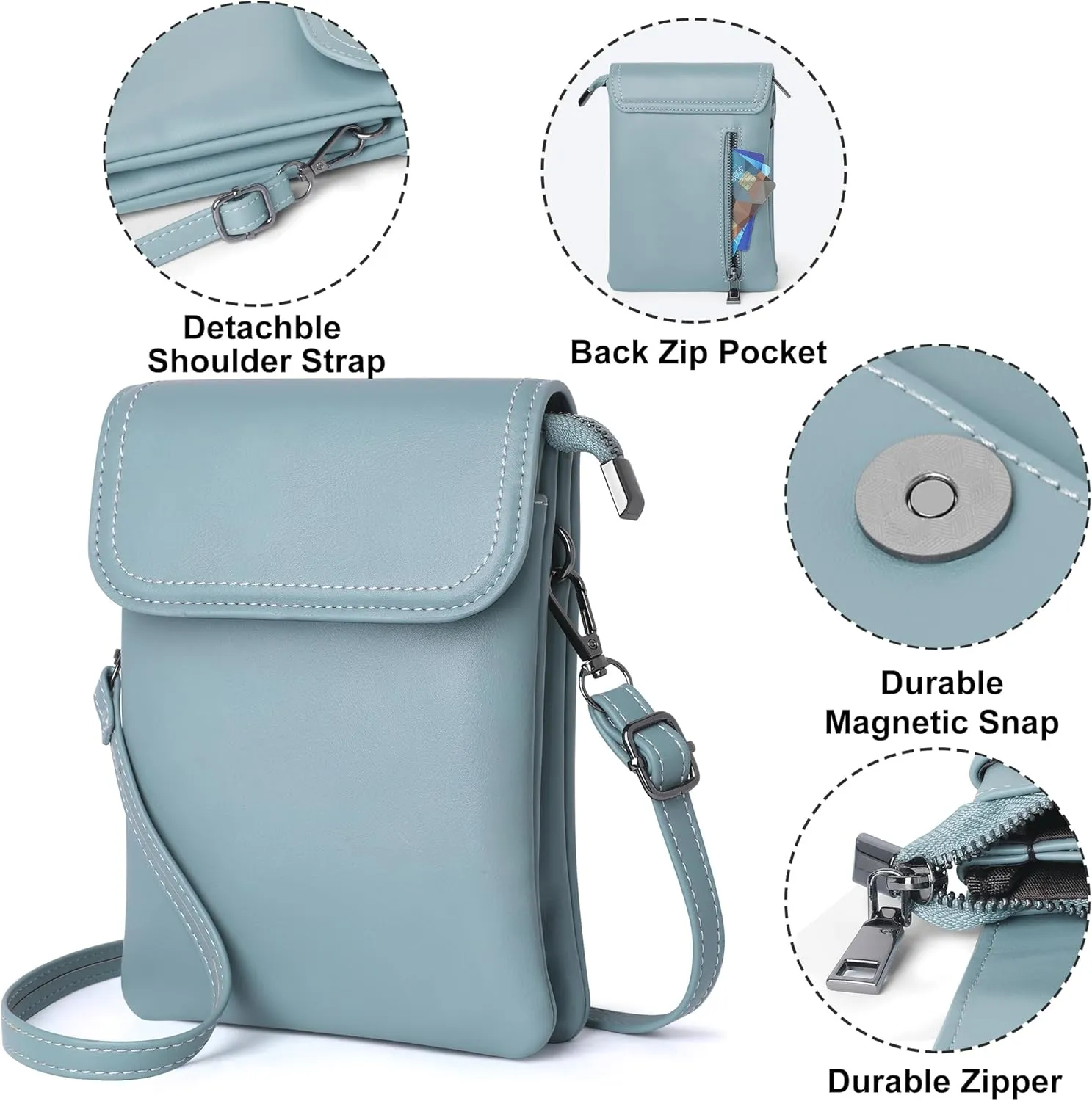 OIDERY Crossbody Bags for Women Small Cell Phone Wallet Purse with Adjustable Strap Women's Shoulder Handbag