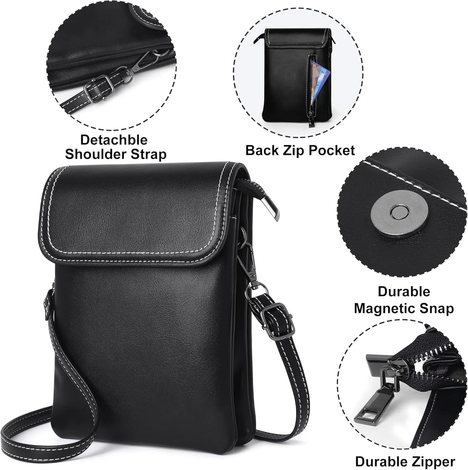 OIDERY Crossbody Bags for Women Small Cell Phone Wallet Purse with Adjustable Strap Women's Shoulder Handbag