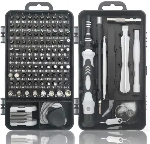 Padarsey Precision Screwdriver Set 115 in 1 Repair Tools Kit with Magnetic Driver Kit,Electronics Precision Screwdriver Set with Portable Bag for Repair Computer, Cell Phone, PC, iPhone,Lap Black