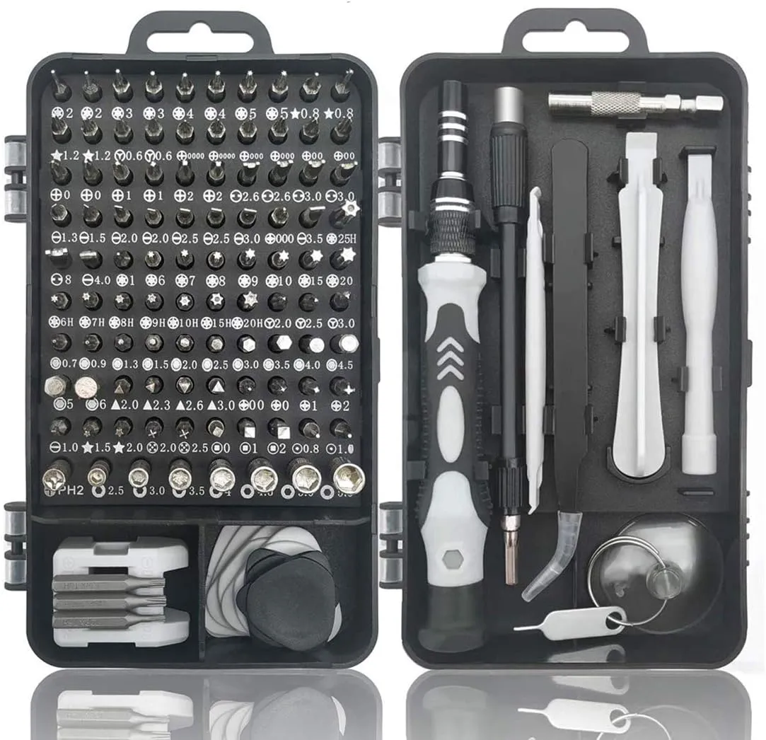 Padarsey Precision Screwdriver Set 115 in 1 Repair Tools Kit with Magnetic Driver Kit,Electronics Precision Screwdriver Set with Portable Bag for Repair Computer, Cell Phone, PC, iPhone,Lap Black
