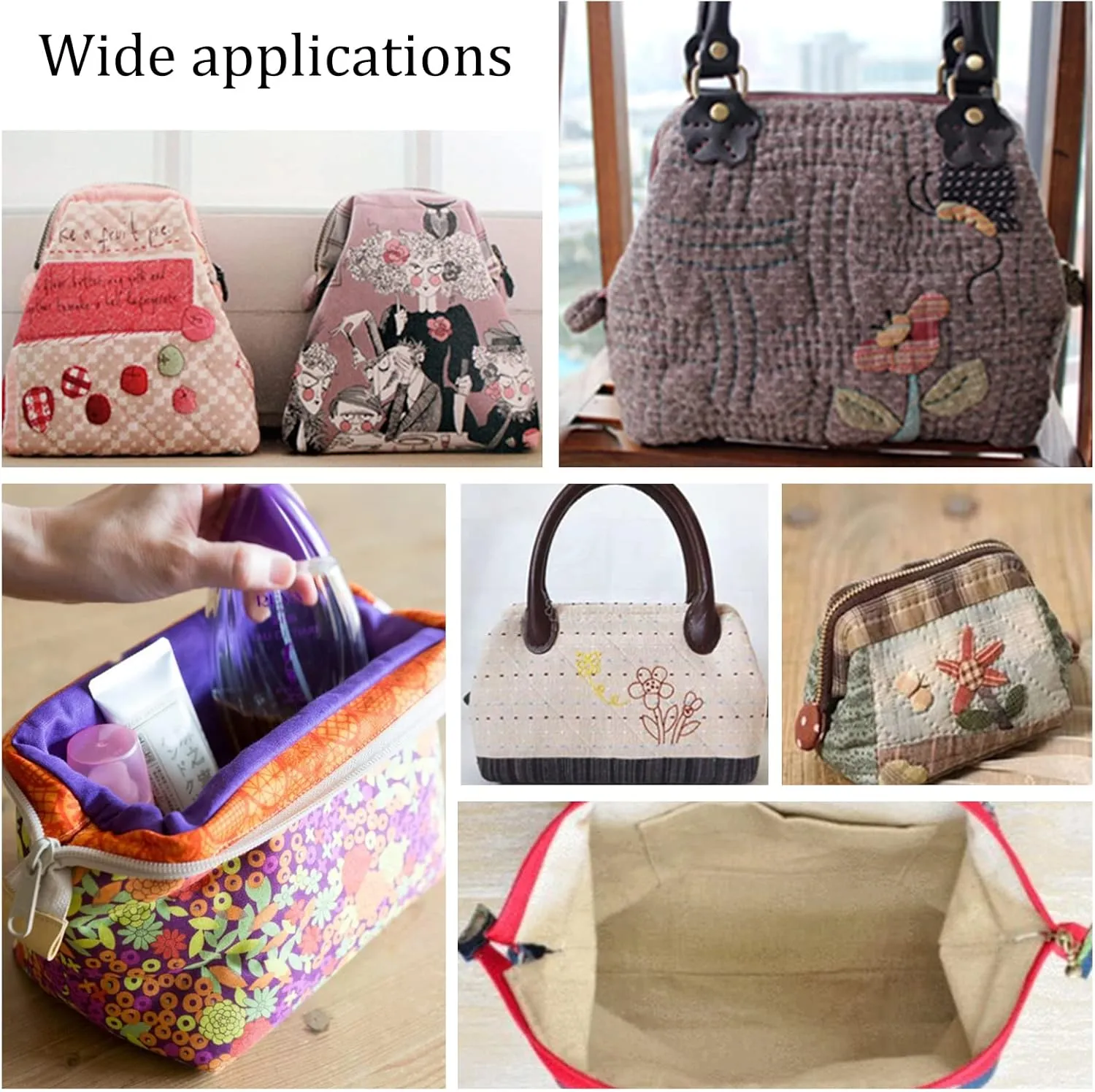 PandaHall 4 Sizes Internal Wire Frame for Bag, Stainless Steel Purse Frame Metal Tubular Bag Frame U Shape Bag Handle for Backpack Lunch Retreat Bag Mouthed Carrier Bag, 4 Pairs, 5.9/7.9/9.8/11.8