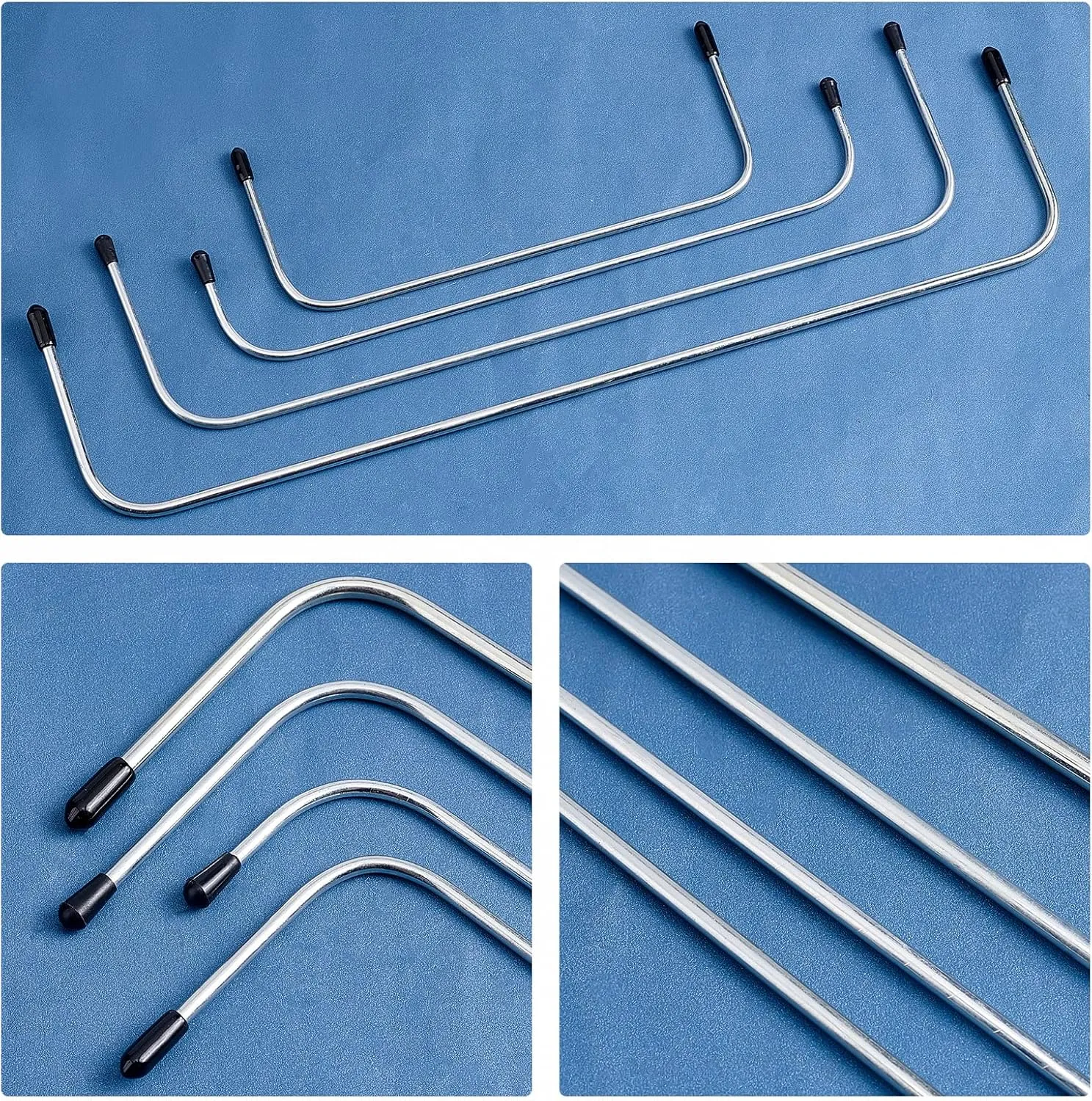PandaHall 4 Sizes Internal Wire Frame for Bag, Stainless Steel Purse Frame Metal Tubular Bag Frame U Shape Bag Handle for Backpack Lunch Retreat Bag Mouthed Carrier Bag, 4 Pairs, 5.9/7.9/9.8/11.8