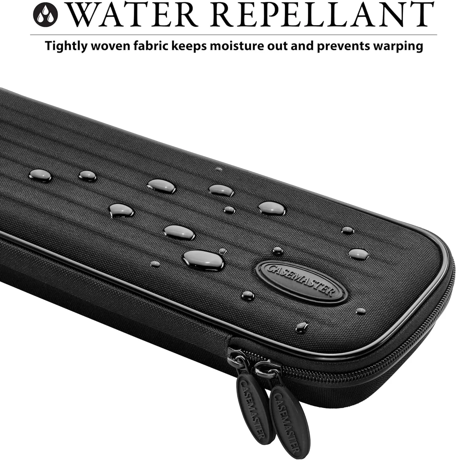 Parallax Billiard/Pool Cue Case 600D Oxford Heavyweight Polyester Fabric and Padded Interior, Holds 1 Complete 2-Piece Cue (1 Butt/1 Shaft)