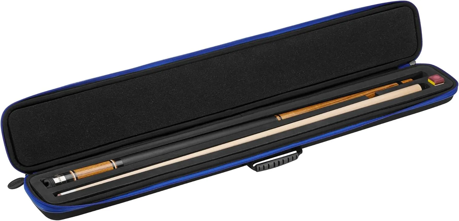 Parallax Billiard/Pool Cue Case 600D Oxford Heavyweight Polyester Fabric and Padded Interior, Holds 1 Complete 2-Piece Cue (1 Butt/1 Shaft)