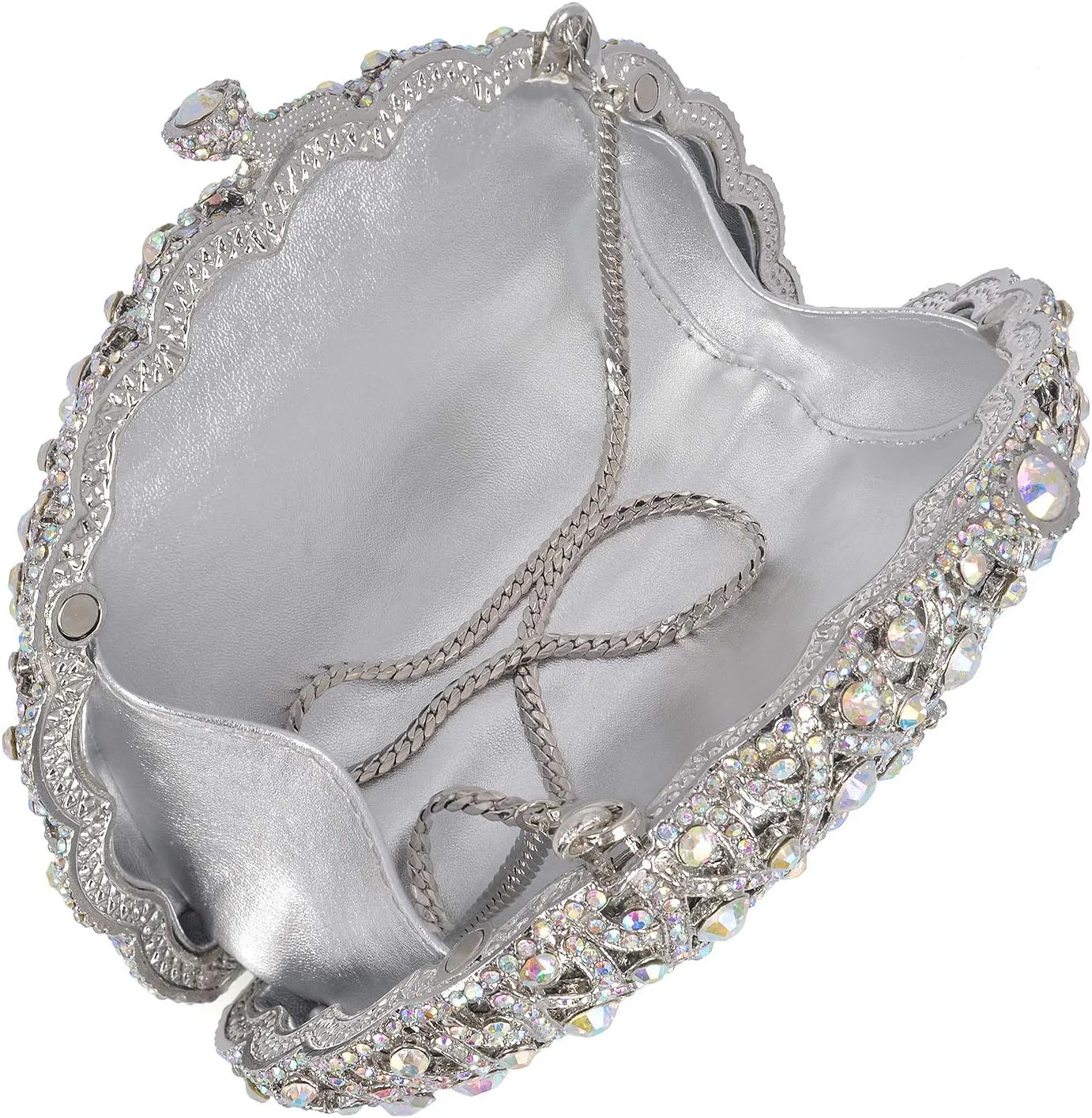 Peacock Luxury Rhinestone Crystal Evening Clutch Bag Sparkly Bride Wedding Party Purses for Women