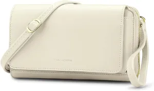 Peacocktion Crossbody Wristlet Wallets for Women RFID Vegan Leather Cross Body Cell Phone Purses with Zipper
