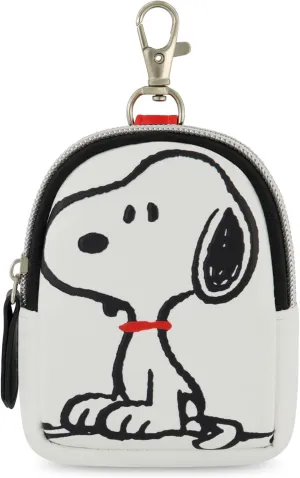 Peanuts Small Coin Purse Wallet with Keychain Clip, Snoopy Posing, One Size, Multi