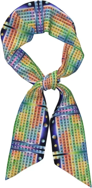 Periodic table of elements print Silk Feeling Scarf Rectangle Hair Scarfs Satin Head Scarfs for Women 3.1 x46.9inches