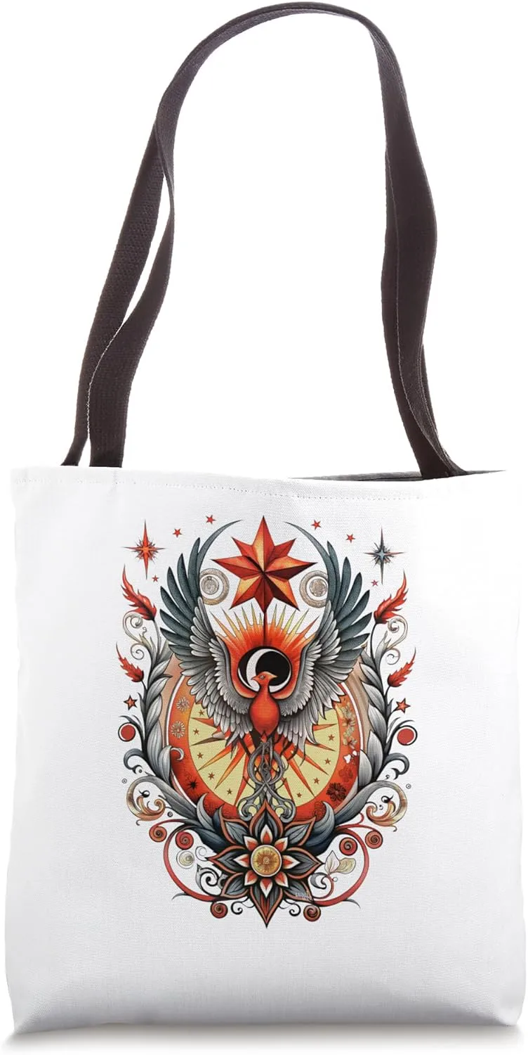 Phoenix with Star Decorative Phoenix Star Tote Bag