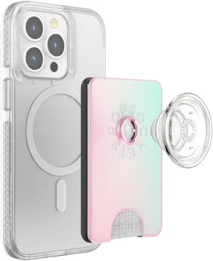 Phone Wallet with Expanding Grip, Phone Card Holder, Wireless Charging Compatible, Wallet Compatible with MagSafe - Mermaid Pink