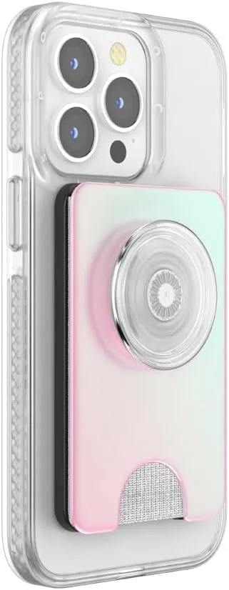 Phone Wallet with Expanding Grip, Phone Card Holder, Wireless Charging Compatible, Wallet Compatible with MagSafe - Mermaid Pink