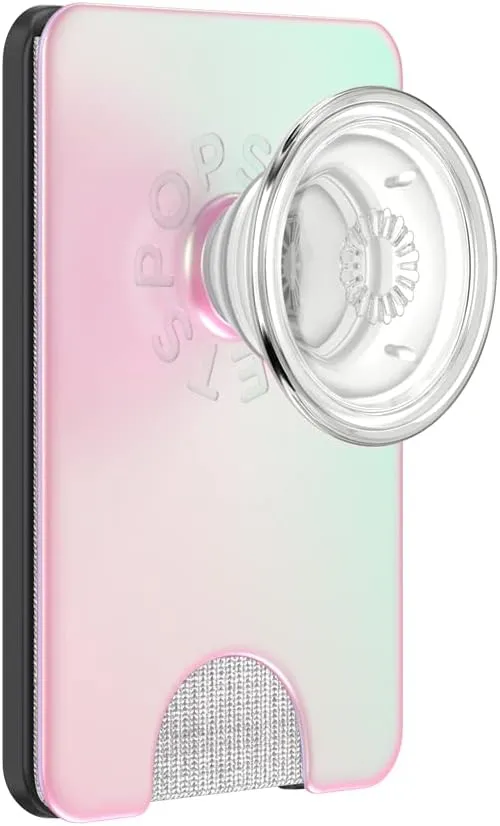 Phone Wallet with Expanding Grip, Phone Card Holder, Wireless Charging Compatible, Wallet Compatible with MagSafe - Mermaid Pink
