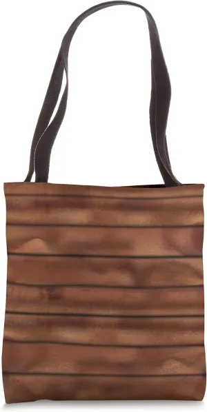 Photorealistic Dark Wooden Planks Retro Vintage Design Tote Bag