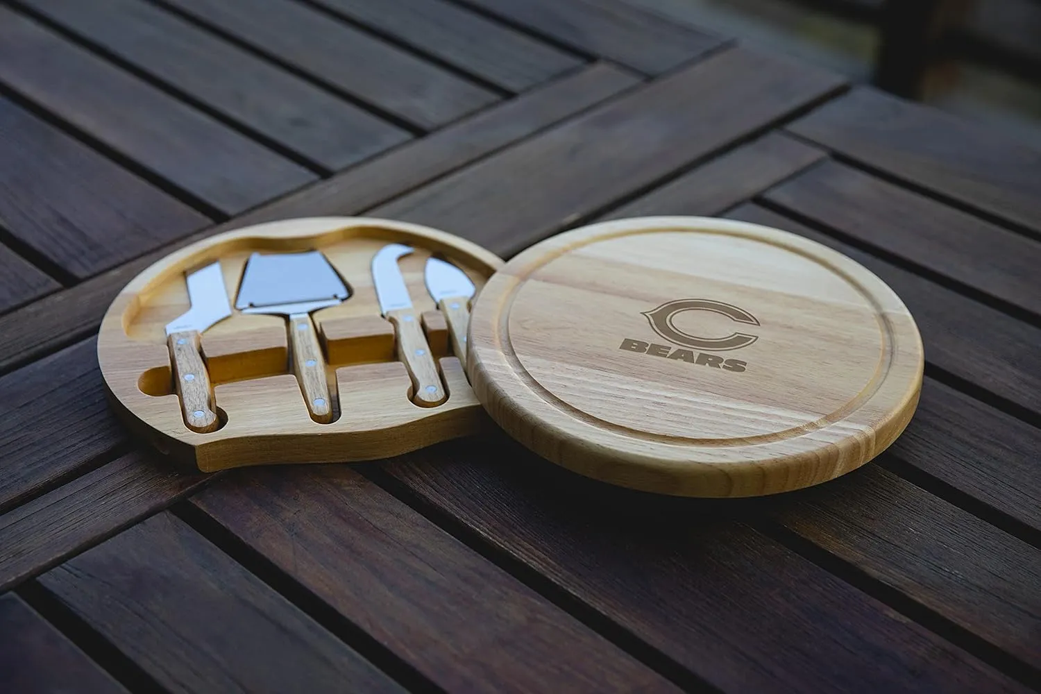 PICNIC TIME NFL Circo Cheese Board and Knife Set - Charcuterie Board Set - Wood Cutting Board