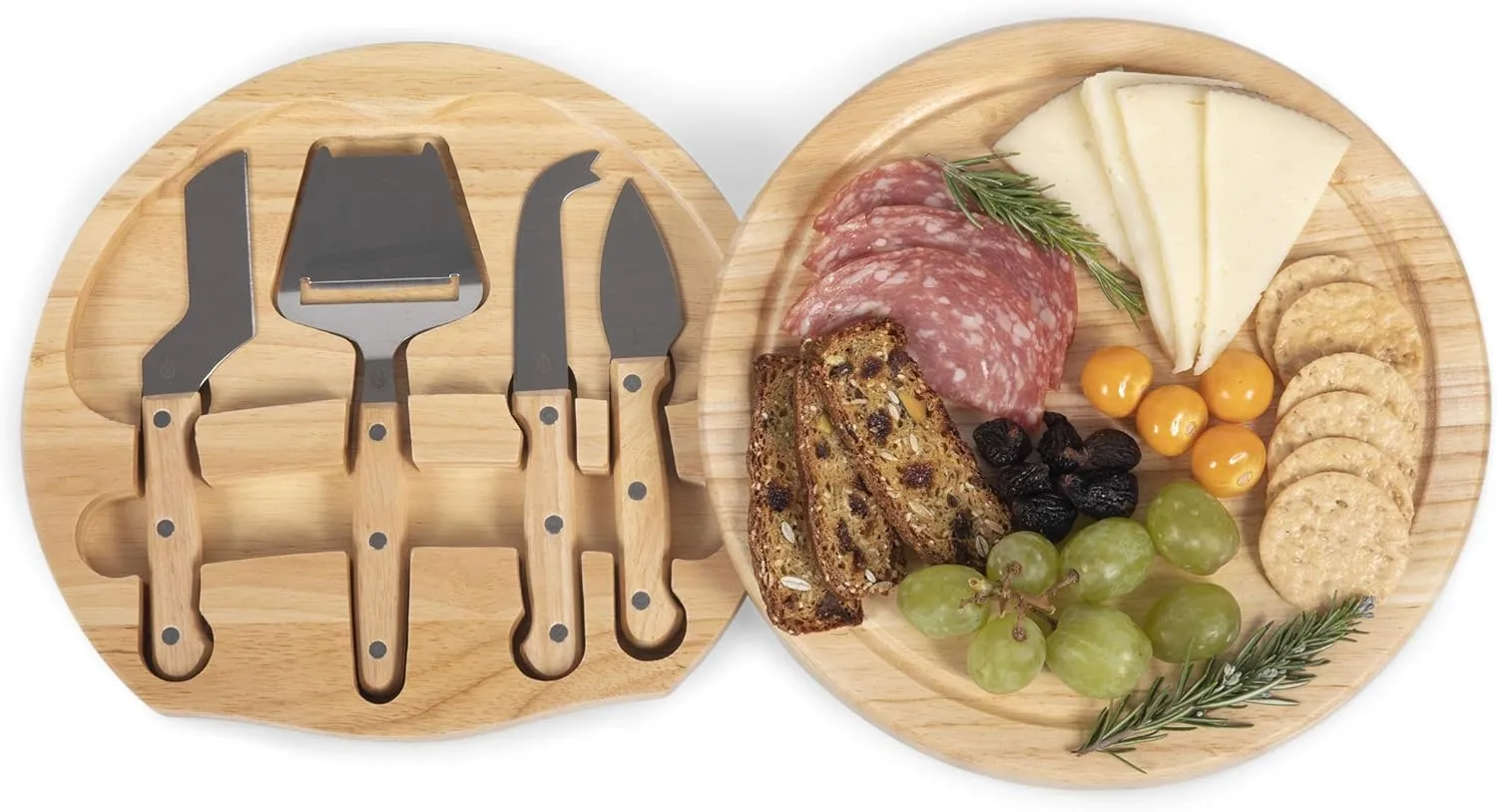 PICNIC TIME NFL Circo Cheese Board and Knife Set - Charcuterie Board Set - Wood Cutting Board
