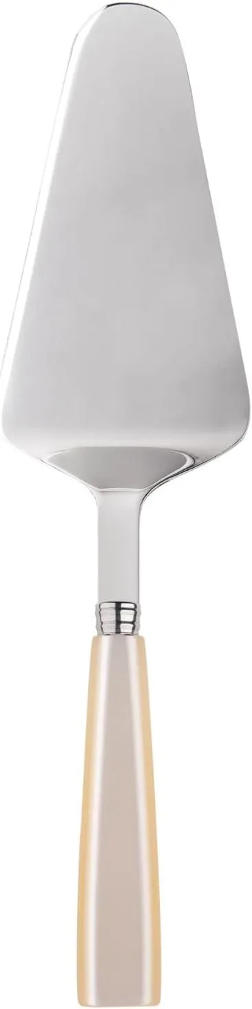 Pie Server 9.8 inches- Icône Collection - Pies & Quiches - Stainless Steel & Acrylic - Dishwasher Safe - Pearly White