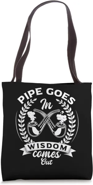 Pipe Smoking Enthusiast Roll Lover Wisdom Pipe Smoking Tote Bag