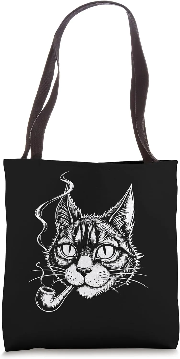 Pipe Smoking Enthusiast Smoker Roll Lover Pipe Smoking Tote Bag