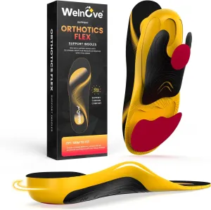 Plantar Fasciitis Insoles for Heel Pain Men Women High Arch Support - Orthotic Shoe Inserts - Boot Work Shoe Insole for Achilles Tendonitis, Heel Spur -XL