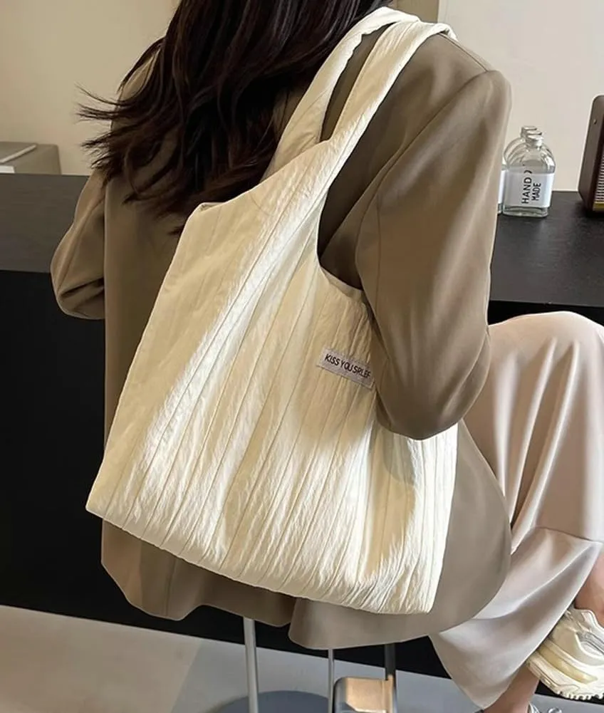 Pocadri Women Soft Fabric Shoulder Bag Large Capacity Tote Purse Casual Handbag Work Shopping Travel