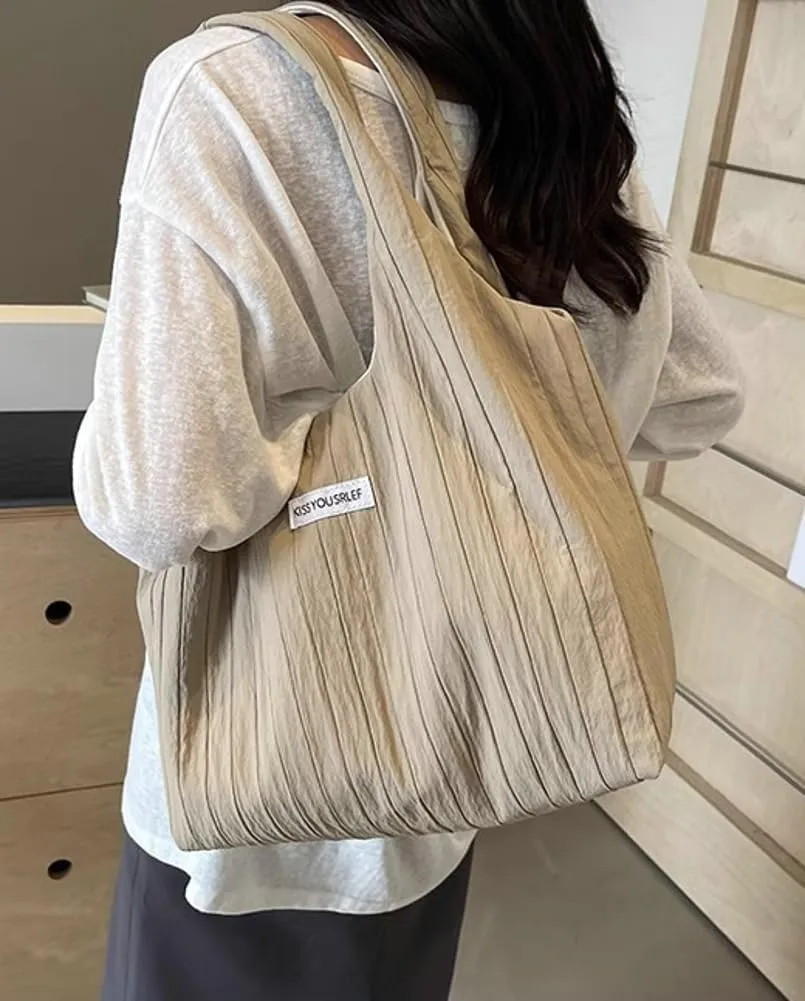 Pocadri Women Soft Fabric Shoulder Bag Large Capacity Tote Purse Casual Handbag Work Shopping Travel