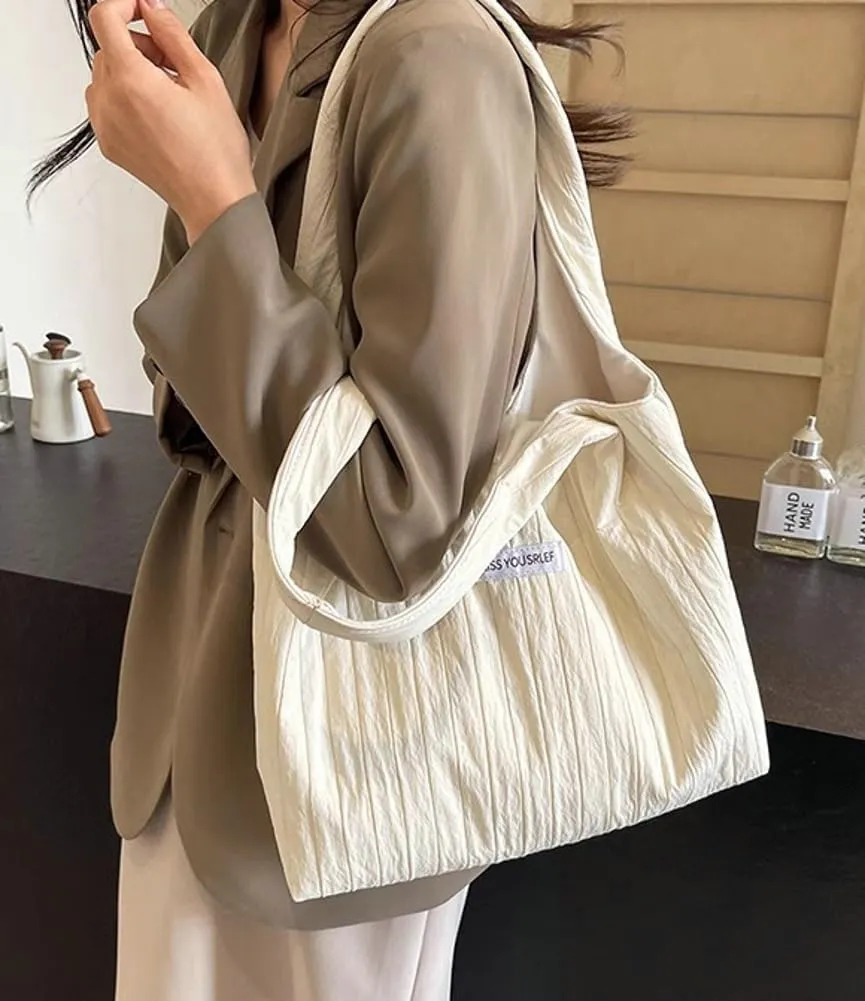 Pocadri Women Soft Fabric Shoulder Bag Large Capacity Tote Purse Casual Handbag Work Shopping Travel