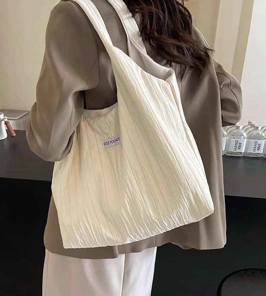 Pocadri Women Soft Fabric Shoulder Bag Large Capacity Tote Purse Casual Handbag Work Shopping Travel