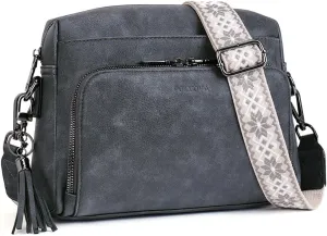 POIUGOYA Crossbody Purses for Women Trendy,Vegan Leather Medium Crossbody Bag,Women's Crossbody Travel Purse Built in Wallet